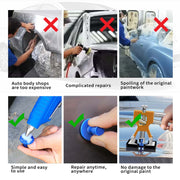 Paintless Auto Dent Repair Tool Set Dent Puller Kit With Golden Lifter & Glue Gun