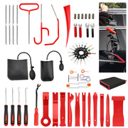 Kit d'outils de démontage de garnitures automobiles en plastique, 63 pièces, rouge