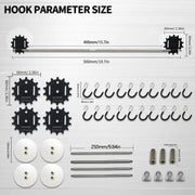 2PCS Garage Tool Organizer Wall Mount with 20 Heavy Duty S Hooks