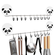 2PCS 20 Inch Panda Wall Mount Holder Kitchen Storage Rack Pot and Pan Hanger