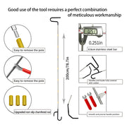 Long Reach Tool Outdoor ‎Steel Wheel Puller Truck Fifth Push Pull Hook