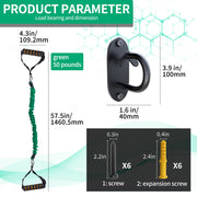 Lot de 3 ancrages d'entraînement en acier pour salle de sport avec bande d'exercice de résistance