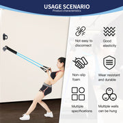 6-Pack Home Gym Exercise Workout Anchors with 6 Pcs Resistance Bands