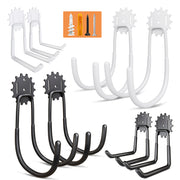 8-Pack Garage Hooks Black & White Steel Garage Storage Hooks