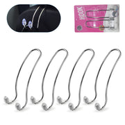 4 PCS Headrest Hooks for Car Metal Seat Back Hanger Storage Organizer