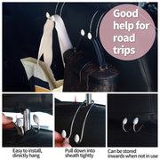 4 PCS Headrest Hooks for Car Metal Seat Back Hanger Storage Organizer